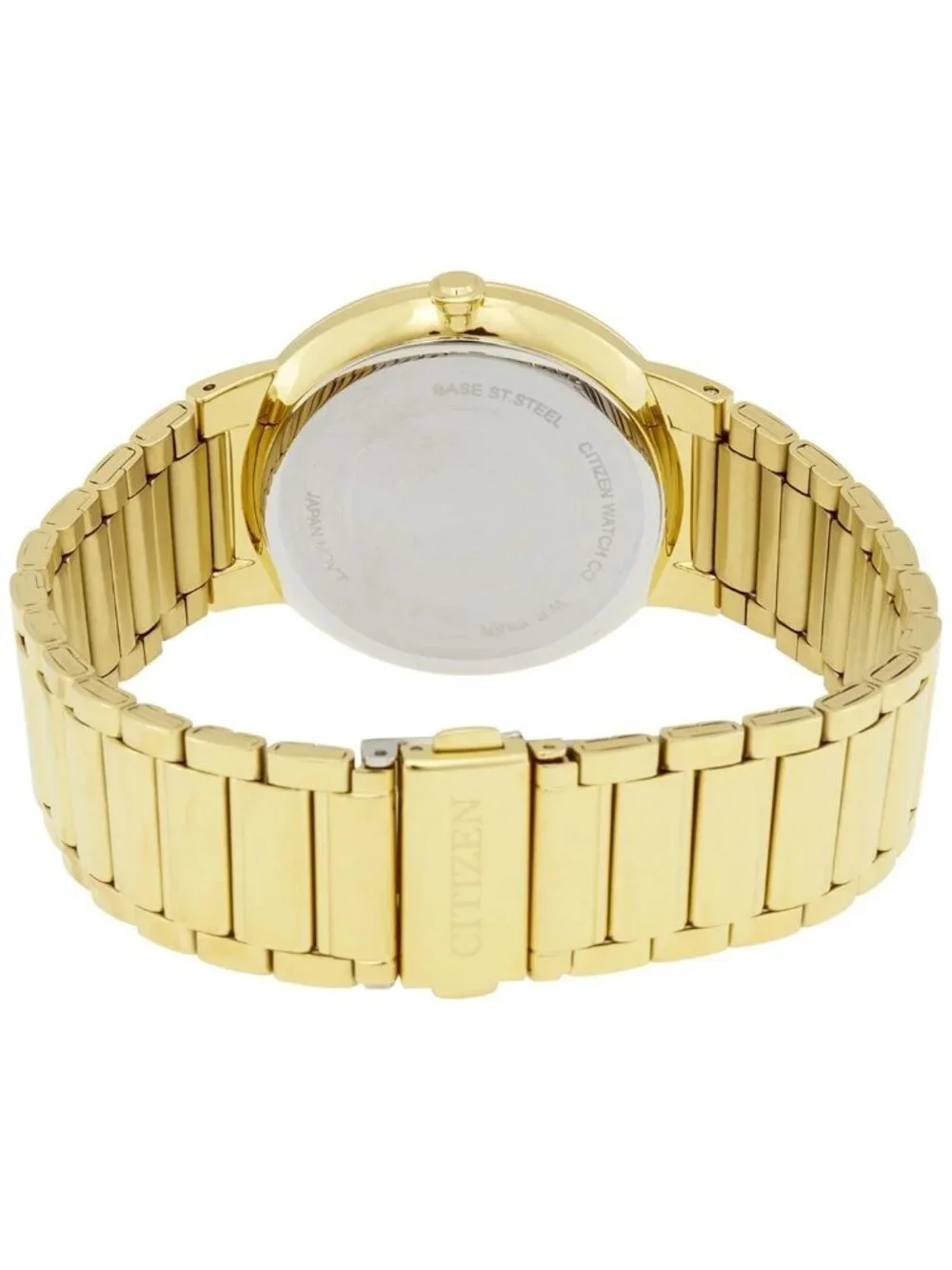 NWT Citizen Quartz Black Dial Yellow Gold-tone Men's Watch